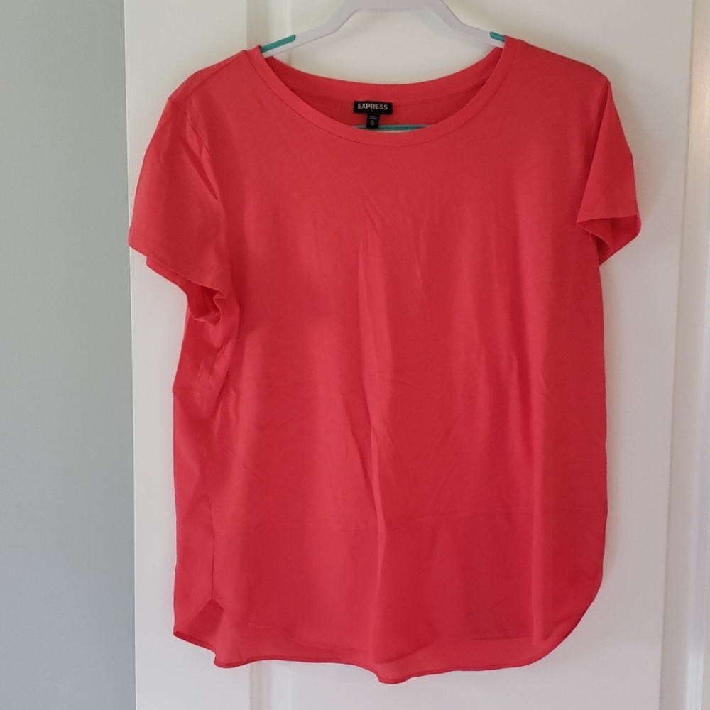 Express salmon color casual blouse